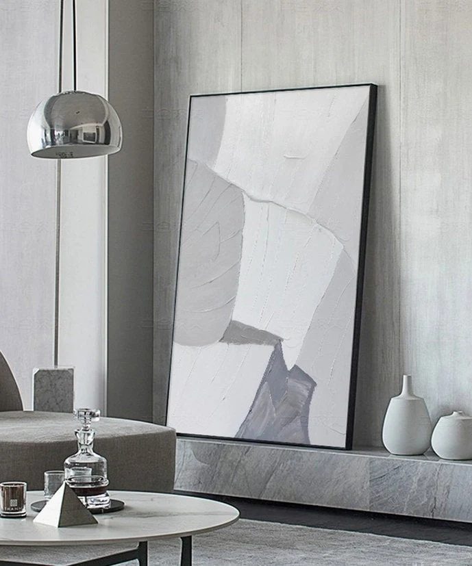 Black Minimalist Abstract Canvas Wall Art MEXU6 wall art
